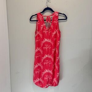 Gap Pink Floral Shift Dress Sleeveless Tie Back Summer Essential | Size‎ Small
